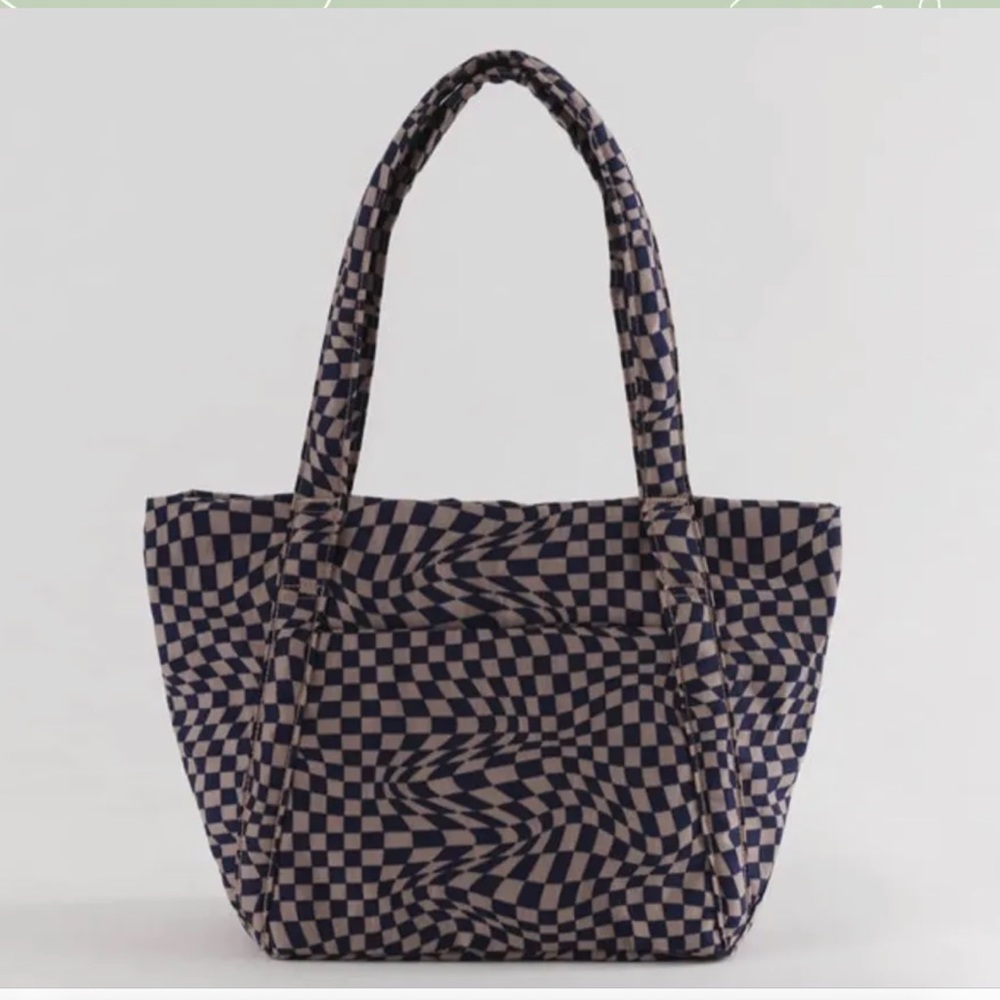 Baggu Mini Indigo Trippy Checker Cloud Bag
